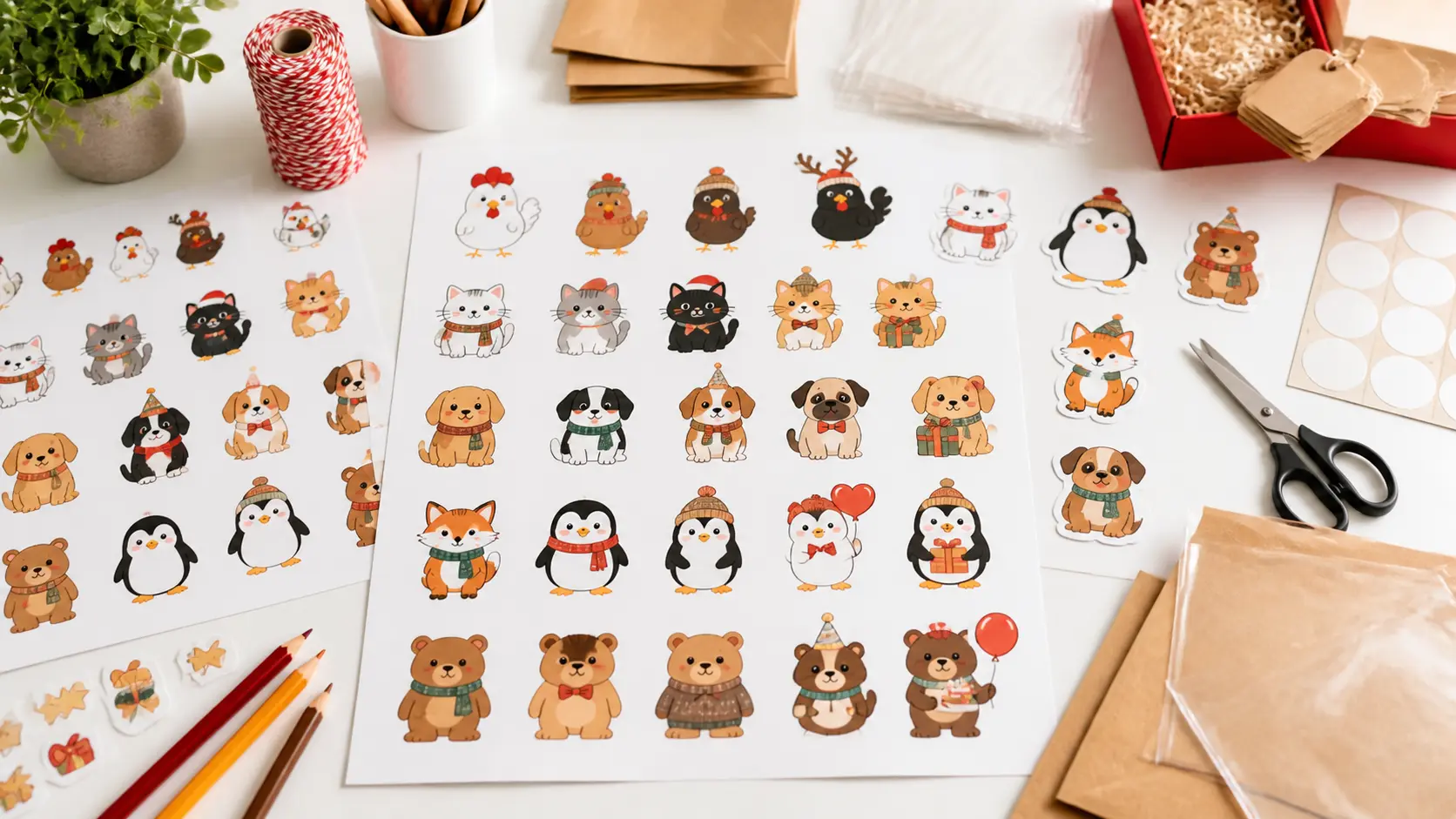 Lot de cliparts saisonniers préparé pour Etsy